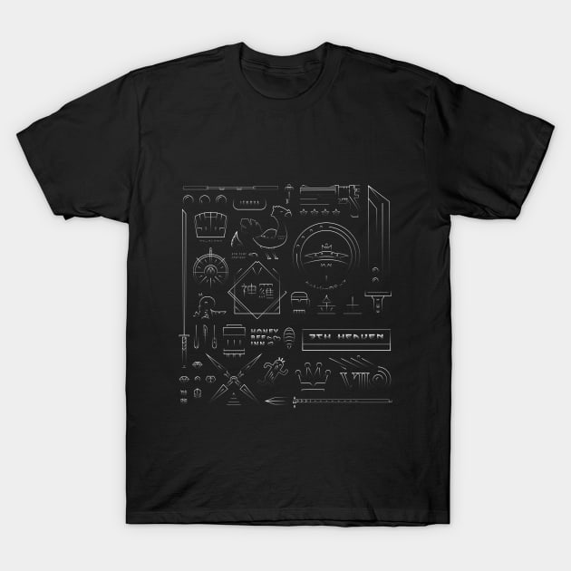 Final Fantasy VII Tribute (Silver) T-Shirt by PetrosAfshar